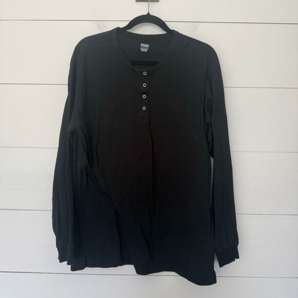 Victoria’s Secret Pink Women’s XS Black Longsleeve Tee - Picture 1 of 5